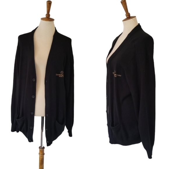 Vintage‎ Murphy's Law Irish Pub Black Cardigan - Picture 2 of 8